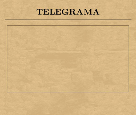 Telegrama en blanco
